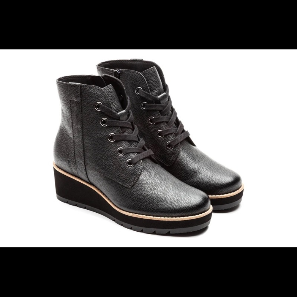 ABEO Kacey Metatarsal lace up boot wedge.